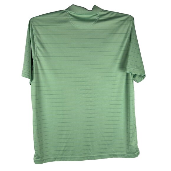 Greg Norman ML75 Mens Size XL Play Dry Polo Shirt Light Green Stripe - Picture 2 of 6